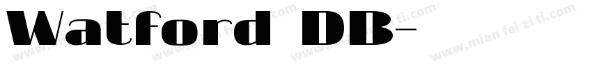 Watford DB字体转换